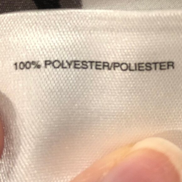 Nine West Sleeveless Abstract Print Bow Tie Top Gold White Grey Sz M NWOT - Picture 11 of 12